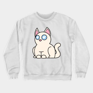 Plump Cat White Crewneck Sweatshirt